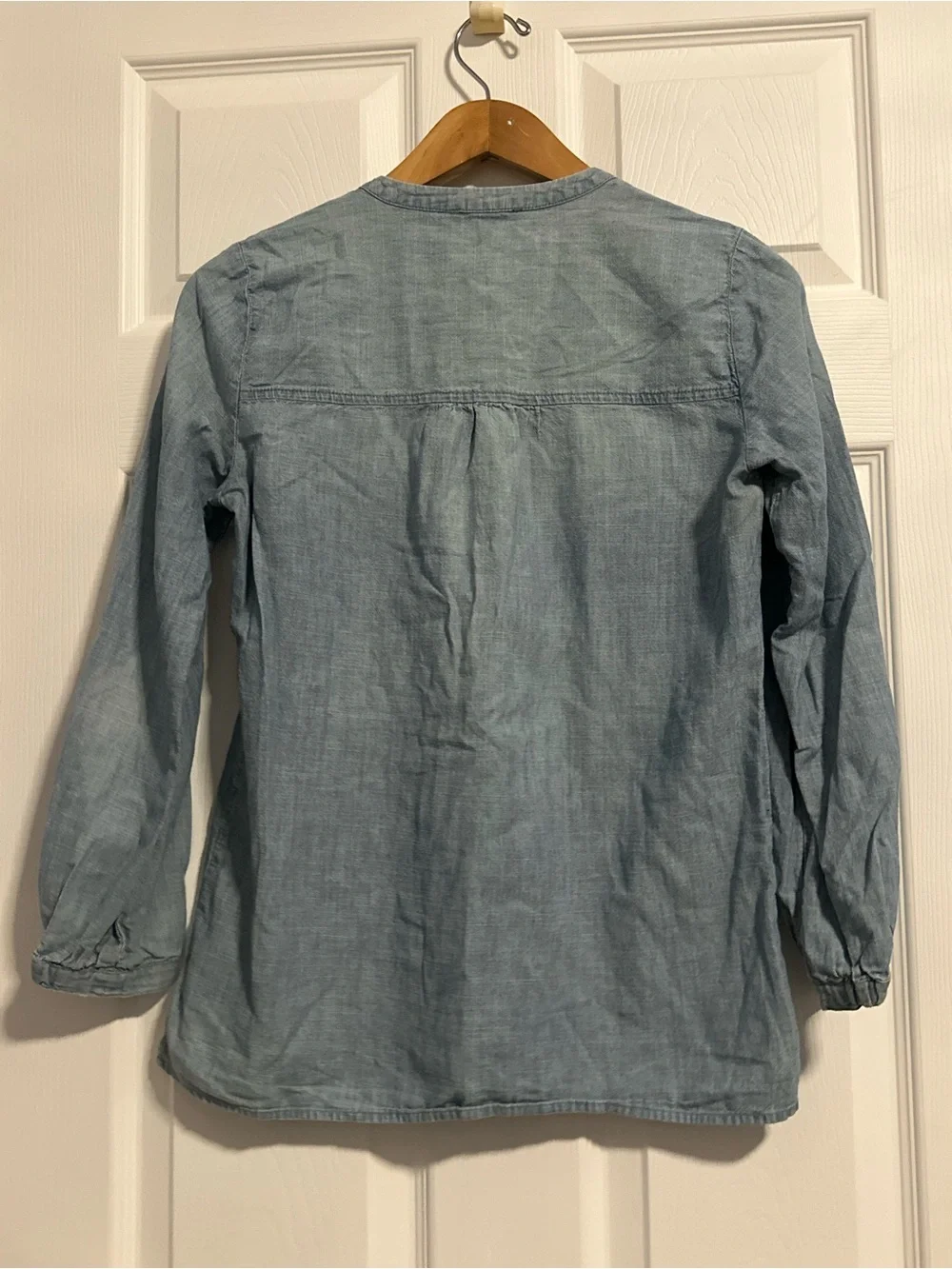 JCREW Mercantile Light Blue Embroidered Women’s Tunic Top